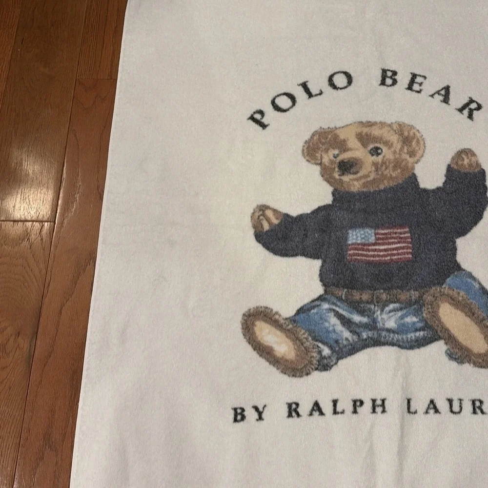 Vintage Ralph Lauren Polo Bear X-Large Beach Towel 35x72